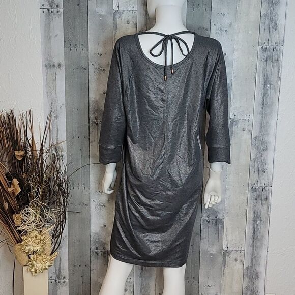 Peach Sylvie 3/4 sleeves midi Dress - Picture 5 of 11